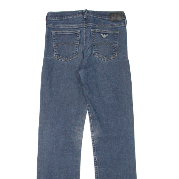 ARMANI JEANS Womens Jeans Blue Regular Straight Stone Wash W26 L31 Online now