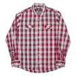 TIMBERLAND Mens Shirt Red Check Long Sleeve L Fashion