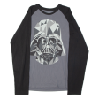 STAR WARS Mens T-Shirt Grey Long Sleeve S Supply