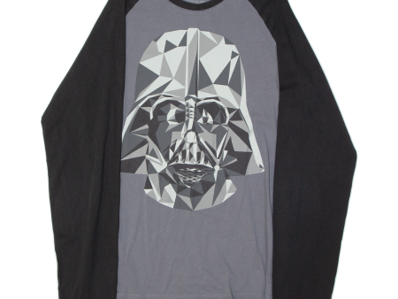 STAR WARS Mens T-Shirt Grey Long Sleeve S Supply