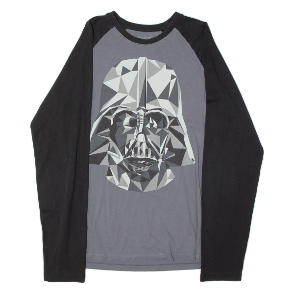 STAR WARS Mens T-Shirt Grey Long Sleeve S Supply