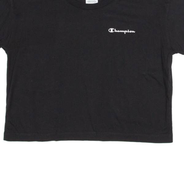 CHAMPION Crop Womens T-Shirt Black M Online Sale