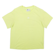 ADIDAS Cropped Womens T-Shirt Yellow UK 4 For Sale