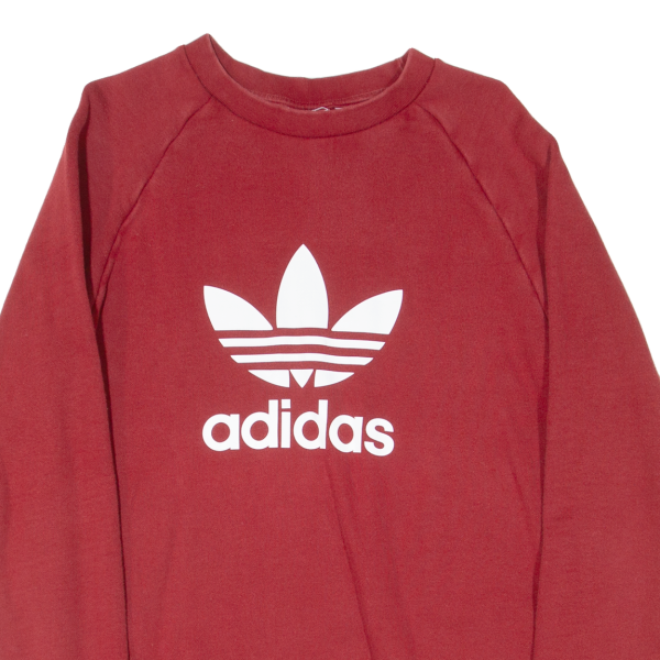 ADIDAS Mens Sweatshirt Red M Sale