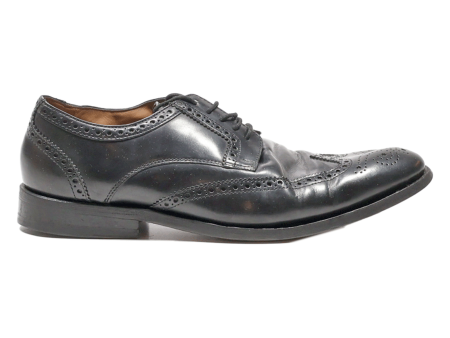 CLARKS Brogue Shoes Black Leather Mens UK 8 For Cheap