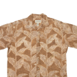 COOKE STREET Leaf Mens Hawaiian Shirt Beige M on Sale