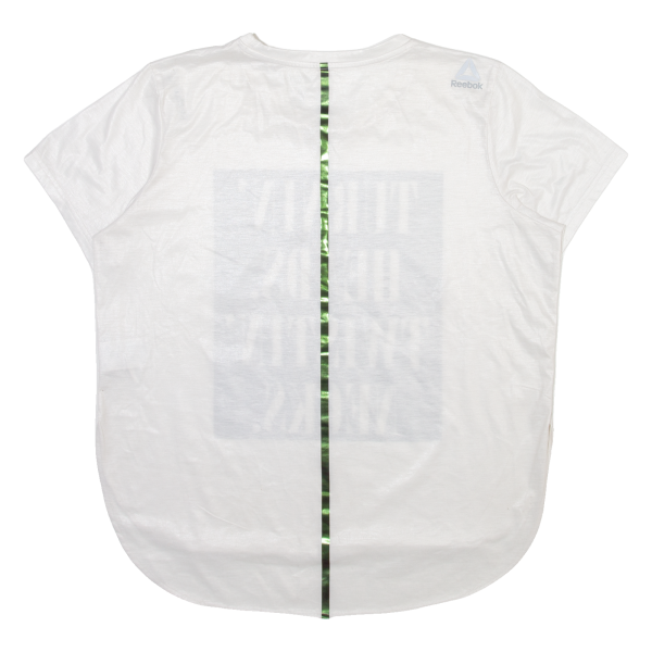 REEBOK Womens T-Shirt White L Online