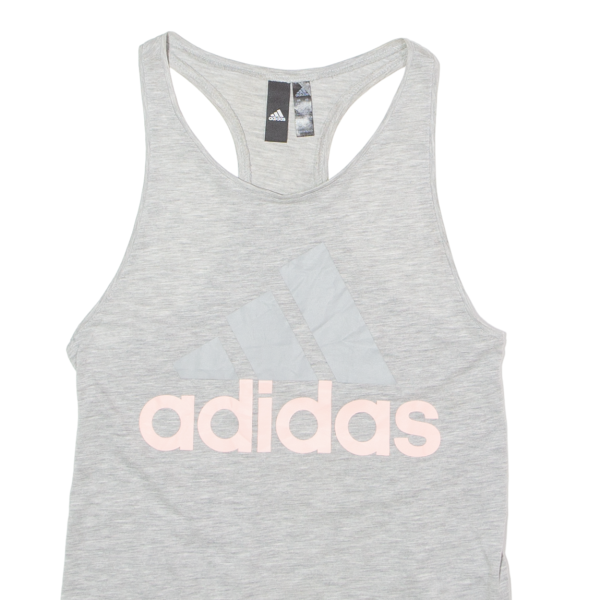 ADIDAS Womens Vest Grey Sleeveless S Fashion