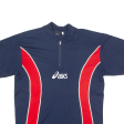 ASICS Mens Jersey Blue 90s 1 4 Zip L Online