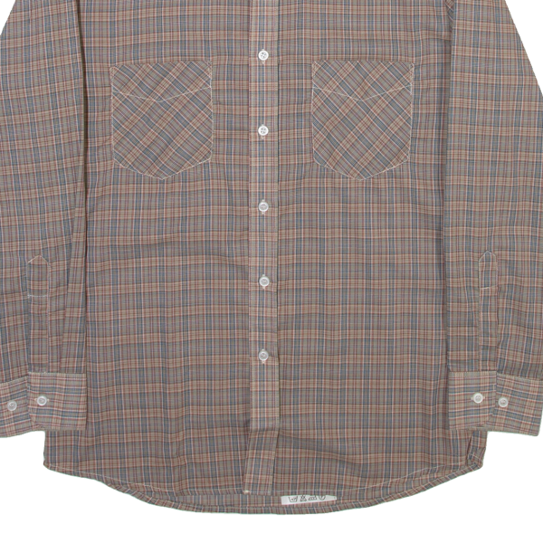 BUD BERMA The Weekender Plaid Mens Shirt Grey Plaid Long Sleeve M Online