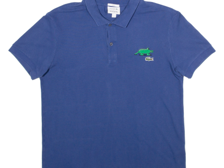 LACOSTE Jeremyville Unisex Mens Polo Shirt Blue M Fashion