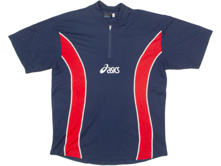 ASICS Mens Jersey Blue 90s 1 4 Zip L Online