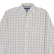 TOMMY HILFIGER Mens Shirt White Check Long Sleeve L Cheap