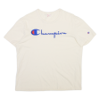 CHAMPION Mens T-Shirt Cream M Online now