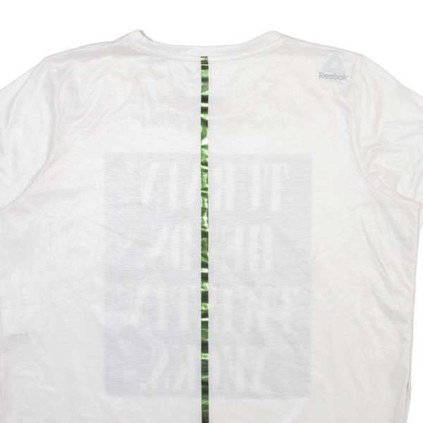 REEBOK Womens T-Shirt White L Online