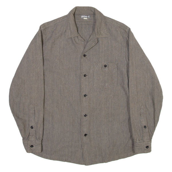 SUBTERRANEAN Mens Plain Shirt Grey Long Sleeve M Online Sale