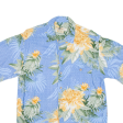 FOE MARLIN Mens Hawaiian Shirt Blue Floral M For Cheap