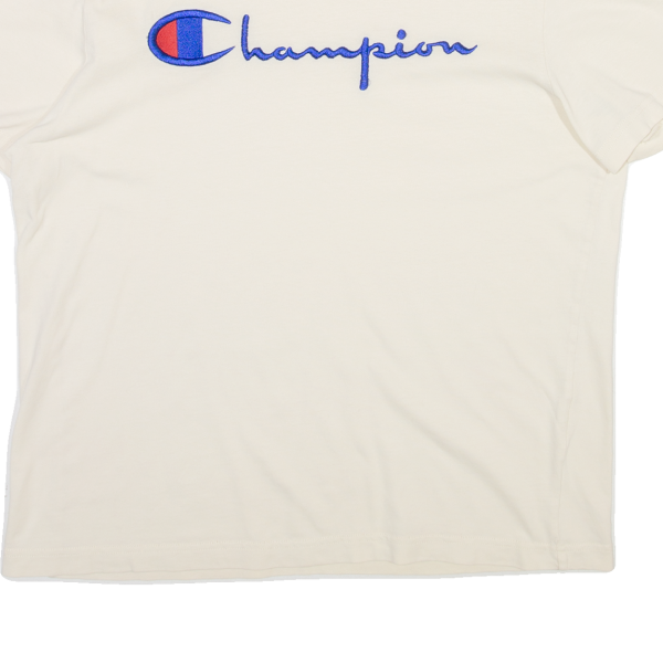 CHAMPION Mens T-Shirt Cream M Online now