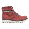 CATERPILLAR Lace-Up Boots Red Synthetic Womens UK 7 Discount