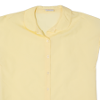 CHANTAL Semi Sheer Womens Blouse Yellow Collared Sleeveless M Hot on Sale