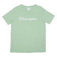 CHAMPION Womens T-Shirt Green Crew Neck 2XL Online Sale