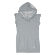 NIKE Hooded Womens Jumper Dress Grey Short Sleeve Knee Length M Online Hot Sale