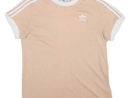 ADIDAS Womens T-Shirt Beige UK 10 Online Sale