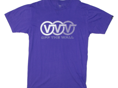 VANS Mens T-Shirt Purple M Online Sale