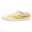 TOMMY HILFIGER Low Top Trainers Yellow Leather Womens UK 4 For Discount