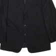 VALENTINO Mens Blazer Jacket Blue Wool 90s L Hot on Sale