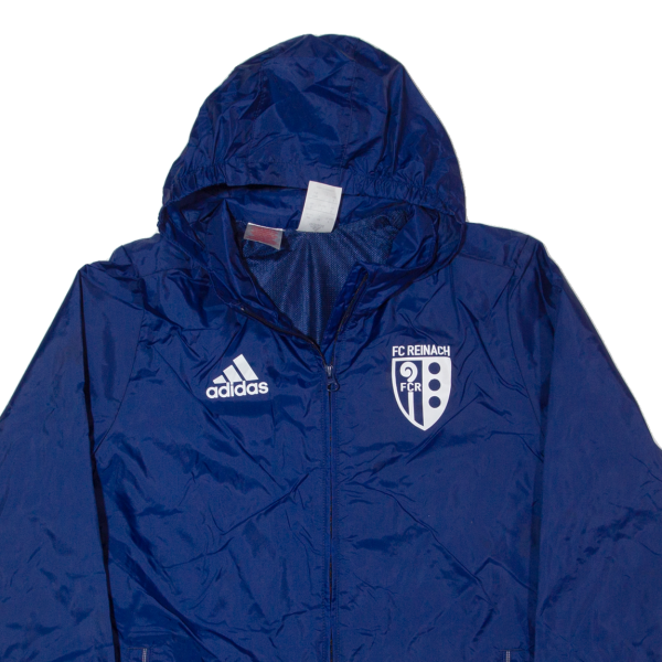 ADIDAS FC Reinach Boys Rain Jacket Blue Hooded 13-14Y Sale