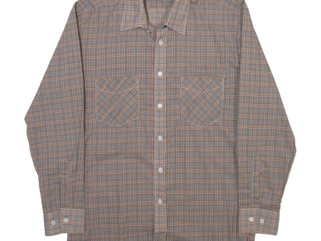 BUD BERMA The Weekender Plaid Mens Shirt Grey Plaid Long Sleeve M Online