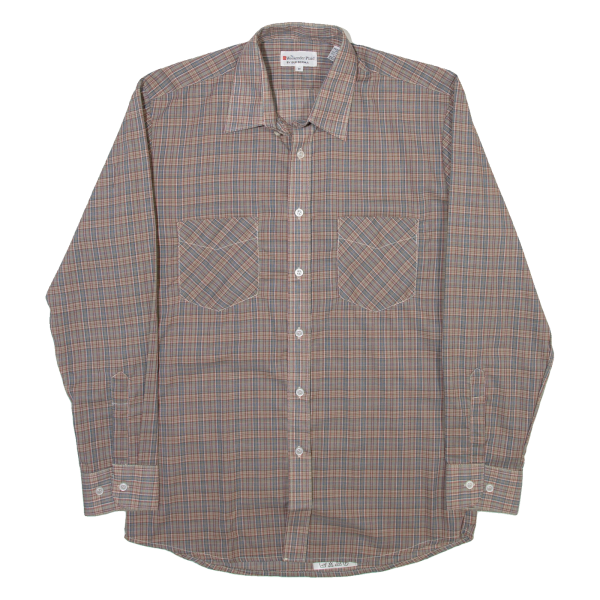 BUD BERMA The Weekender Plaid Mens Shirt Grey Plaid Long Sleeve M Online