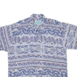 SPORTIV ISLAND Mens Shirt Blue Viscose Crazy Pattern L For Discount