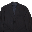 VALENTINO Mens Blazer Jacket Blue Wool 90s L Hot on Sale