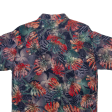 Slim Fit Mens Hawaiian Shirt Blue Floral S For Cheap