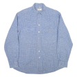 FRY DAY Mens Shirt Blue Check Long Sleeve M For Cheap