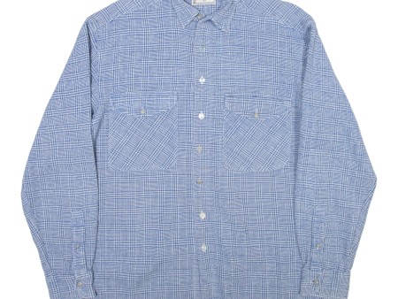 FRY DAY Mens Shirt Blue Check Long Sleeve M For Cheap