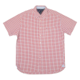 TOMMY HILFIGER Mens Shirt Red Check XL For Sale