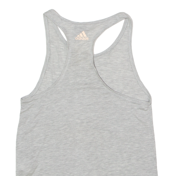 ADIDAS Womens Vest Grey Sleeveless S Fashion