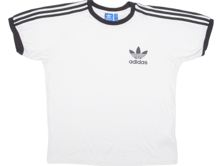 ADIDAS Mens T-Shirt White L Fashion