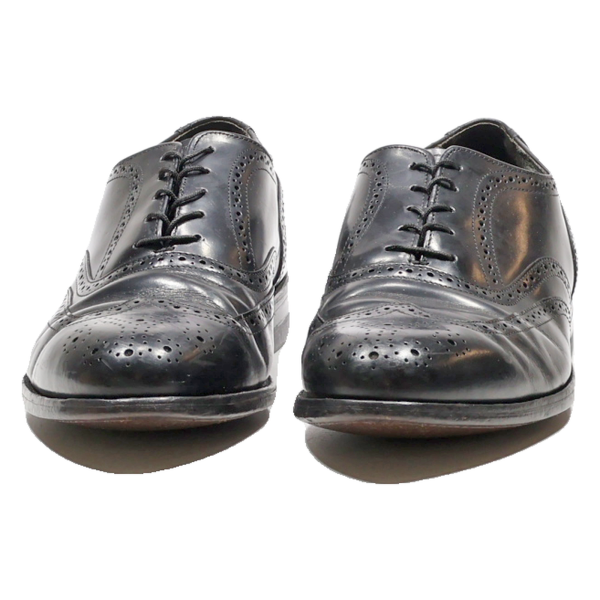 COMFORT PLUS Brogue Shoes Black Leather Mens UK 10.5 For Discount