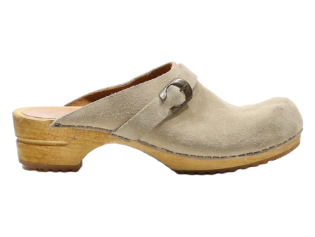 SANITA Clog Shoes Beige Suede Womens UK 7 Online Hot Sale