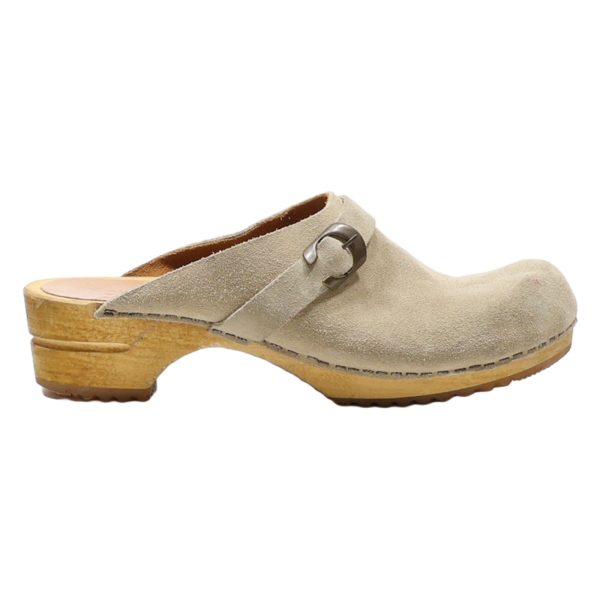 SANITA Clog Shoes Beige Suede Womens UK 7 Online Hot Sale