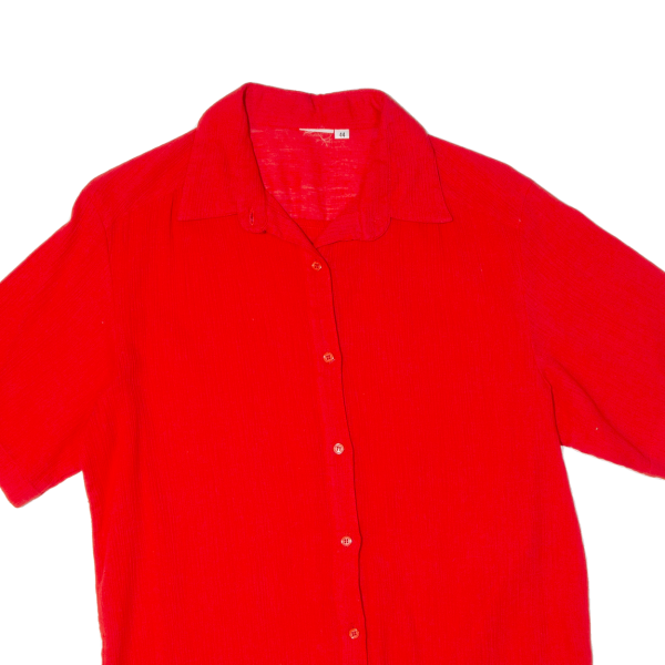 Womens Shirt Blouse Red Collared L Online Sale