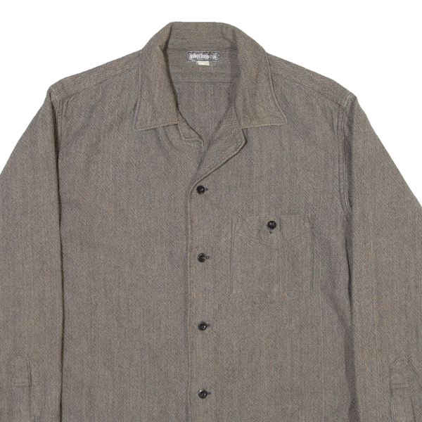 SUBTERRANEAN Mens Plain Shirt Grey Long Sleeve M Online Sale