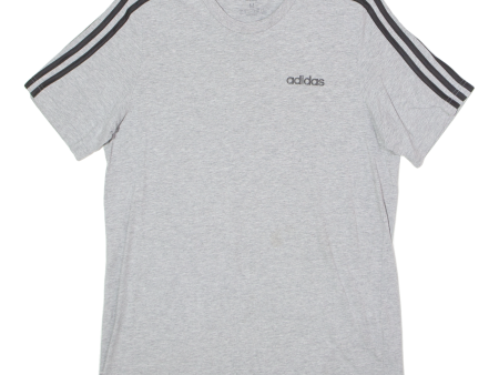 ADIDAS Mens T-Shirt Grey Crew Neck M on Sale