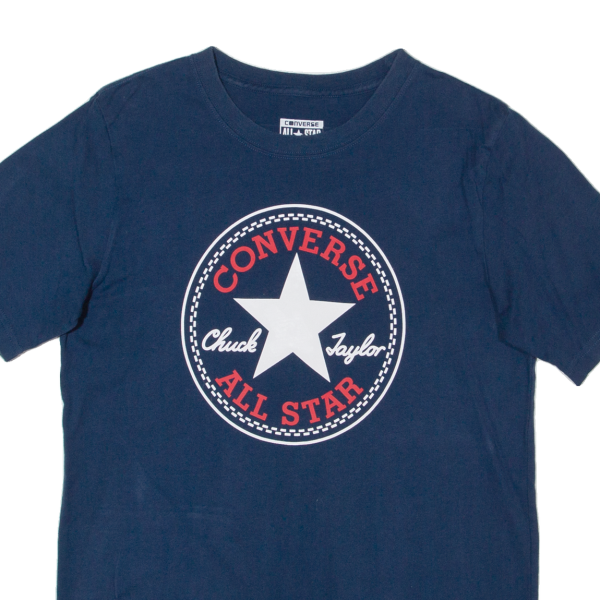 CONVERSE Boys T-Shirt Blue XL For Sale