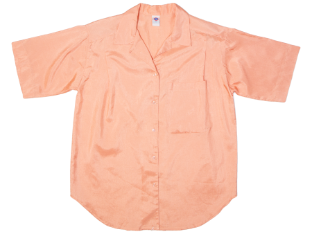 C&A Womens Shirt Blouse Orange Collared S Supply