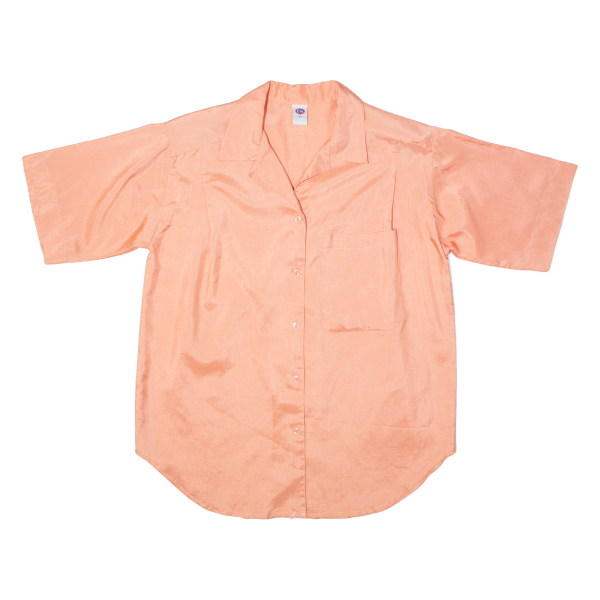 C&A Womens Shirt Blouse Orange Collared S Supply